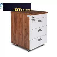 Hộc di động gỗ công nghiệp melamine cao cấp có 3 ngăn kéo LUXM3D